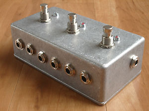 A guitar true bypass looper pedal with several stomp switches