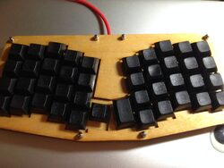 The completed Atreus keyboard