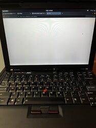 The laptop with the new display installed