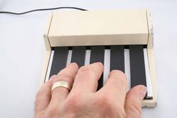 Engelbart's chording keyboard in use